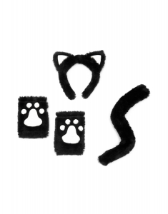 Accesoriu petrecere Claire`s Halloween Furry Glow in the Dark Cat Costume Set 72579, 02, bb-shop.ro