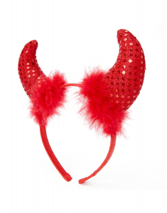 Accesoriu petrecere Claire`s Halloween Devil Horns Sequin & Feathers Headband 73638, 02, bb-shop.ro