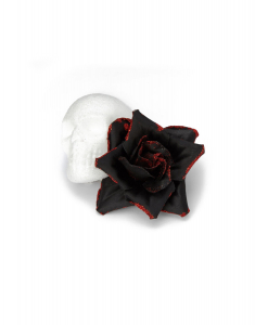 Accesoriu petrecere Claire`s Halloween Day Of The Dead Skull & Rose Flower Hair Clip 74080, 02, bb-shop.ro