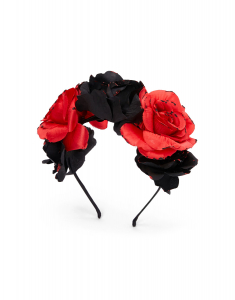 Accesoriu petrecere Claire`s Halloween Black & Red Floral Headband 74923, 02, bb-shop.ro