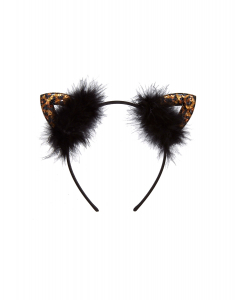 Accesoriu petrecere Claire`s Halloween Leopard Ears Headband 95079, 001, bb-shop.ro