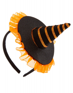 Accesoriu petrecere Claire`s Halloween Glitter Witch Hat Headband 98507, 02, bb-shop.ro