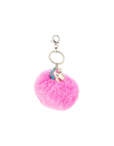 Breloc Claire`s Miss Glitter the Unicorn Pom Pom Keychain 58743, 001, bb-shop.ro