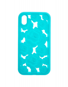Accesoriu Tech Claire`s Turquoise Floral Cut Out Silicone Phone Case 64258, 02, bb-shop.ro