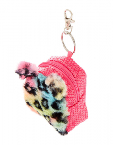 Breloc Claire`s Soft Rainbow Leopard Mini Backpack Keychain 10815, 001, bb-shop.ro