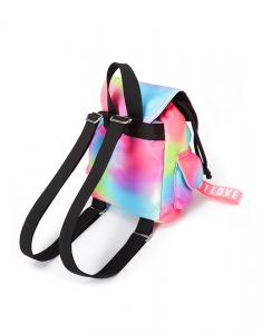 Ghiozdan Claire`s Rainbow Tie Dye Nylon Mini Backpack 16302, 001, bb-shop.ro