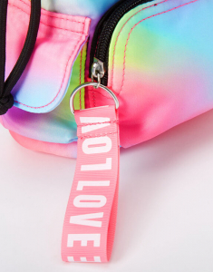 Ghiozdan Claire`s Rainbow Tie Dye Nylon Mini Backpack 16302, 002, bb-shop.ro