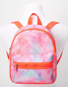 Ghiozdan Claire`s Mesh Neon Tie Dye Small Backpack 65780, 002, bb-shop.ro