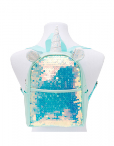 Ghiozdan Claire`s Holographic Sequin Unicorn Small Backpack 24971, 002, bb-shop.ro