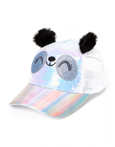 Sapca Claire`s Paige The Panda Holographic Sequin Trucker Hat 70452, 001, bb-shop.ro
