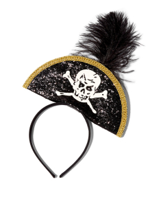 Accesoriu petrecere Claire`s Skull & Crossbones Pirate Hat Headband 4599, 02, bb-shop.ro