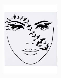 Accesoriu petrecere Claire`s Black Embellished Bat Face Stickers 6102, 02, bb-shop.ro