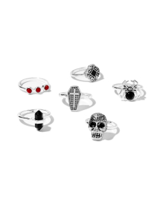 Accesoriu petrecere Claire`s Gothic Style Mixed Rings 11032, 02, bb-shop.ro