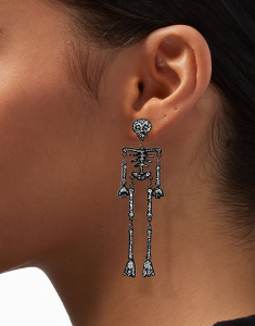 Accesoriu petrecere Claire`s Glittery Jointed Skeleton Drop Earrings 10350, 002, bb-shop.ro