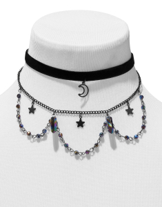 Accesoriu petrecere Claire`s Mystical Moon & Stars Choker Necklaces 10743, 002, bb-shop.ro