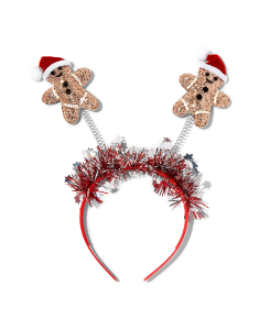 Accesoriu petrecere Claire`s Santa Gingerbread and Tinsel Bopper Headband 44222, 02, bb-shop.ro