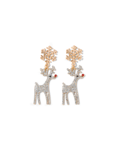 Accesoriu petrecere Claire`s Crystal Studded Reindeer Drop Earrings 46744, 02, bb-shop.ro