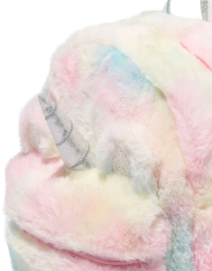 Ghiozdan Claire`s Pastel Tie Dye Unicorn Furry Mini 22841, 002, bb-shop.ro