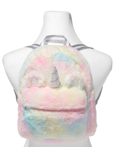 Ghiozdan Claire`s Pastel Tie Dye Unicorn Furry Mini 22841, 003, bb-shop.ro
