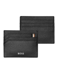 Genti, rucsacuri si accesorii unisex, Suport de carduri Hugo Boss Iconic Black HLC421A, bb-shop.ro