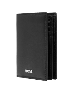 Genti, rucsacuri si accesorii unisex, Suport de carduri Hugo Boss Classic trifold Smooth Black HLF403A, bb-shop.ro