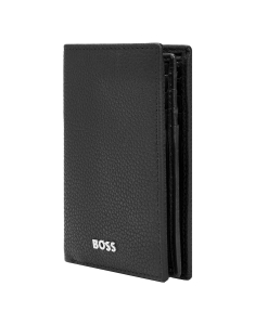Suport de carduri Hugo Boss Classic trifold Grained Black HLF416A, 002, bb-shop.ro