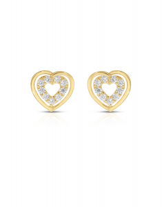 Bijuterii aur 14 kt cubic zirconia, Cercei Bijuterie Aur Love JE36961Y, bb-shop.ro