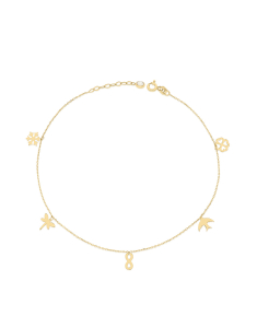 Bratari de picior forzatina, Bratara de picior Aur 14 Kt Symbols NO6043Y-1-bp, bb-shop.ro