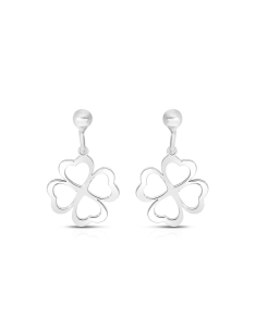 Cercei lungi fara piatra, Cercei Argint 925 Trifoi ARG6.  ART.72-RH, bb-shop.ro