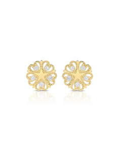 Cercei Cercei Aur 14 Kt Floare si Stea ALP2792Y-1, 001, bb-shop.ro