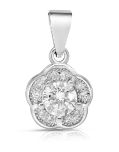Bijuterii na dama argint, Pandantiv Argint 925 Floare E613808-PD-W, bb-shop.ro