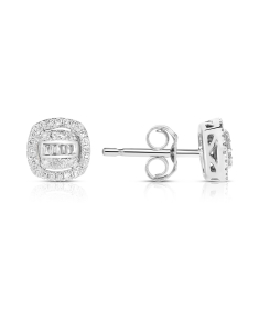 Bijuterii, Cercei Aur 14 Kt Baguette EU08654EF0018-W, bb-shop.ro