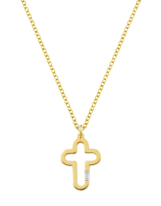 Bijuterii rolo dama aur, Colier Ekan Diamonds Cross XK4416M0, bb-shop.ro
