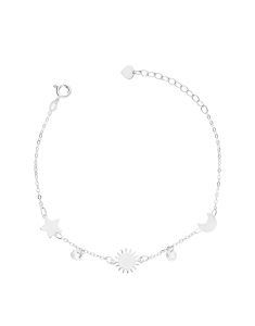 Bijuterii fantezie dama, Bratara Aur 14 Kt Stea si Soare BR11428W-2, bb-shop.ro