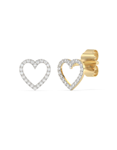 Bijuterii stud dama aur 14 kt, Cercei Aur 14 Kt Inima EU05859EH0008-Y, bb-shop.ro