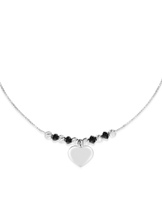 Bratara cu inima din argint 925 si cristale negre BRMX5505-RH-BK, 001, bb-shop.ro