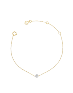 Bijuterii rolo copii BBEE, Bratara copii Bbee Kids aur 14 kt cu diamante, bb-shop.ro