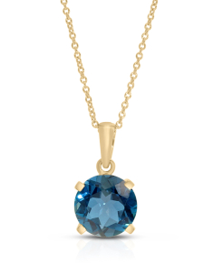 Bijuterii topaz aur, Colier aur 18 kt cu topaz london P25211-1LBT-Y, bb-shop.ro