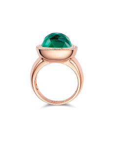 Inel Tirisi Jewelry Milano din aur 18 kt cu diamante si smarald TR9361-1EM-P, 002, bb-shop.ro