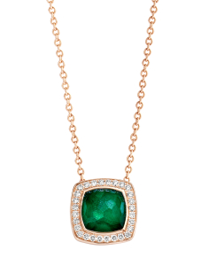 Colier Tirisi Jewelry Milano din aur 18 kt cu diamante si smarald TP9186EM-P, 02, bb-shop.ro