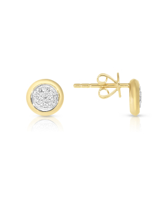 Cercei Vida Golden Touch din aur 18 kt stud cu diamante 60391W-WD8YN, 02, bb-shop.ro