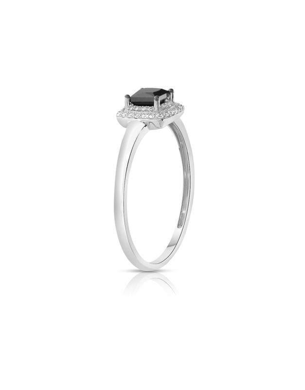 Inel de logodna Vida din aur 18 kt halo cu diamant negru 71547Q-LD8WT, 1, bb-shop.ro