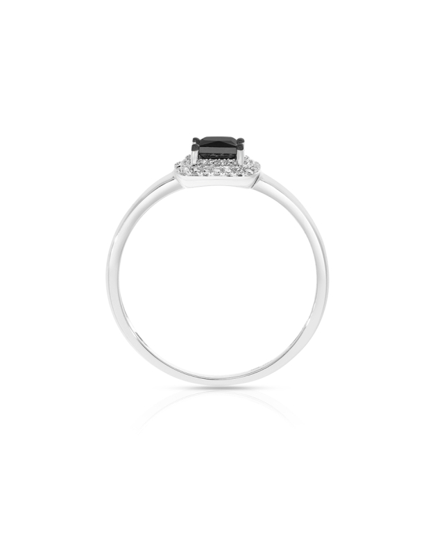 Inel de logodna Vida din aur 18 kt halo cu diamant negru 71547Q-LD8WT, 2, bb-shop.ro