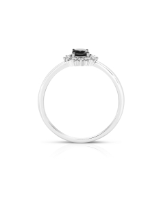 Inel de logodna Vida din aur 18 kt halo cu diamant negru 71533Q-LD8WN, 002, bb-shop.ro