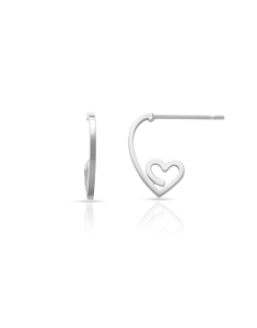 Bijuterii aur 14 kt, Cercei aur 14 kt stud lung inima JE11298W, bb-shop.ro