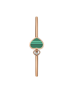 Bijuterii de lux dama aur, Bratara Chopard Happy Hearts aur 18 kt fixa si malachit 857482-5106, bb-shop.ro