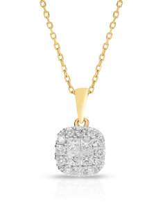 Colier aur 14 kt bouquet cu diamante EU02370PF0034-Y, 001, bb-shop.ro