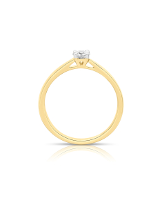 Bijuterii diamant, Inel de logodna aur 14 kt solitaire cu diamante EU06575RR0019-Y, bb-shop.ro