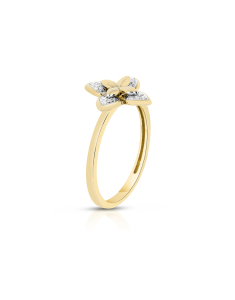 Inel Vida Golden Touch din aur 18 kt floare cu diamante 71593Q-WD8YT, 001, bb-shop.ro