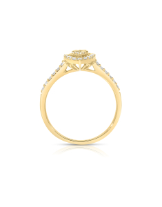 Inel aur 14 kt baguette pave cu diamante R080711-Y, 002, bb-shop.ro